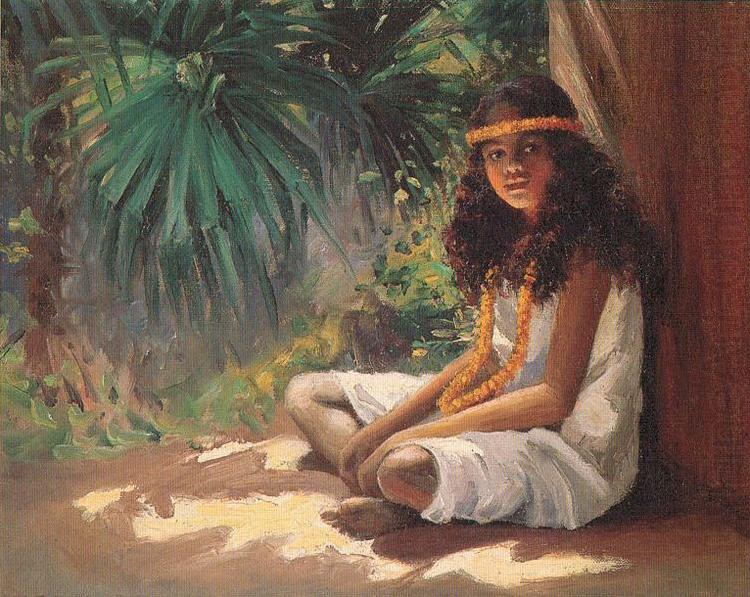 Helen Thomas Dranga Portrait of a Polynesian Girl china oil painting image